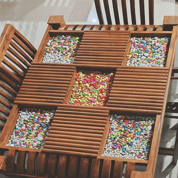 Teak Wooden Dining Table Set