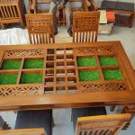 Teak Wooden Dining Table Set